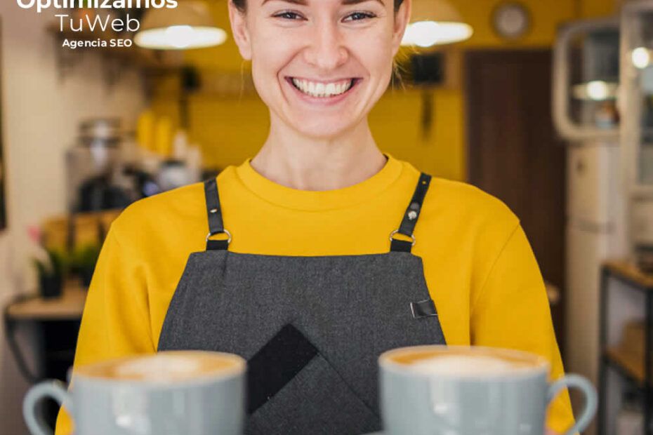Mujer trabajando en Enero con Google Local Express